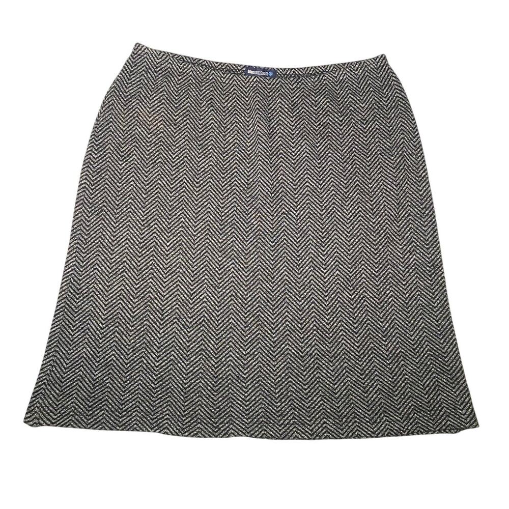 Blue Asphalt - Y2K Skater Skirt - Gray & Zig Zag Pattern
